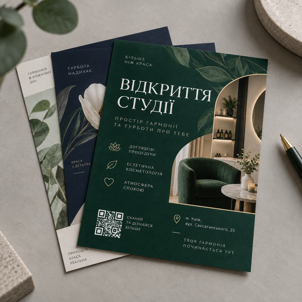 Флаєри про відкриття студії