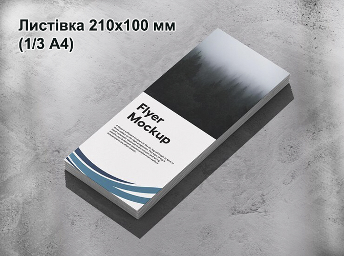 Заказать печать листовок 210*100